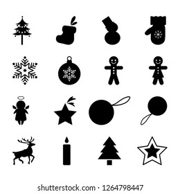 Simple Set of Chrismas Vector Fill and Line Icons