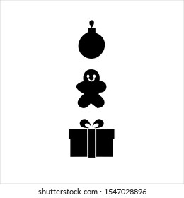 Simple Set of Chrismas Vector Fill and Line Icons