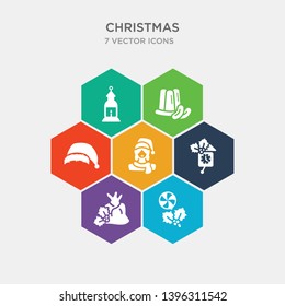 simple set of christmas chocolate, christmas christmas bag, clock, girl icons, contains such as icons hat, jelly, lantern and more. 64x64 pixel perfect. infographics vector