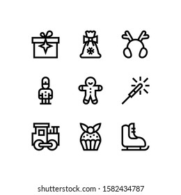 Simple Set of christmas Related Vector Line Icons.