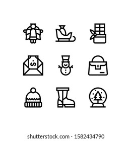 Simple Set of christmas Related Vector Line Icons.