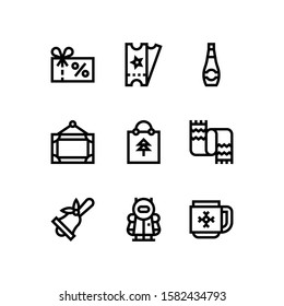Simple Set of christmas Related Vector Line Icons.