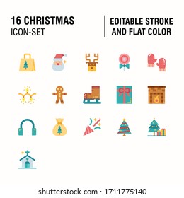 Simple Set of Christmas Related Vector Flat Icons