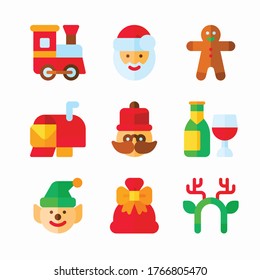 Simple Set Christmas Vector Color Icons