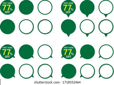 A simple set of circular icons that you can use for your sale