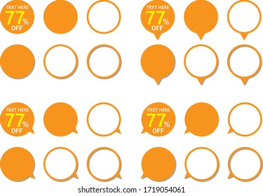 A simple set of circular icons that you can use for your sale