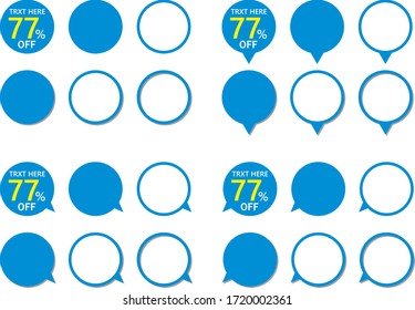 A simple set of circular icons that you can use for your sale