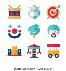 
Simple Set Circus Vector Color Icons. Color with Editable stroke