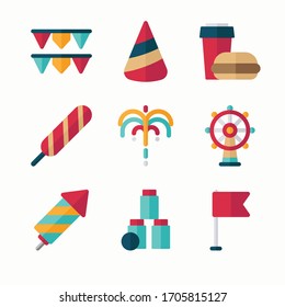 
Simple Set Circus Vector Color Icons. Color with Editable stroke