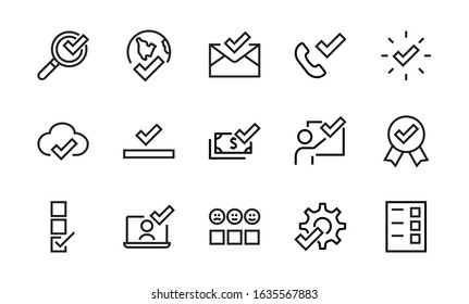 A simple set of claim related vector ICON lines. Contains icons such as file uploaded, received document, read message, receive call and more. Editable 48x48 Pixel Perfect.