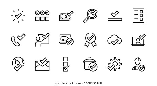 A simple set of claim related vector ICON lines. Contains icons such as file uploaded, received document, read message, receive call and more. Editable Bar. 48x48 Pixel Perfect.