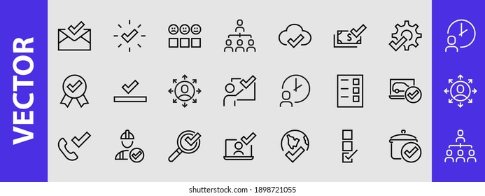 A simple set of claim related vector ICON lines. Contains icons such as file uploaded, received document, read message, receive call and more. Editable Bar. 48x48 Pixel Perfect.