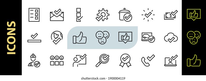 A simple set of claim related vector ICON lines. Contains icons such as file uploaded, received document, read message, receive call and more. Editable Bar. 48x48 Pixel Perfect.