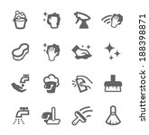 Simple set of cleaning related vector icons for your design