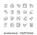 Simple Set of Cleaning Related Vector Line Icons. 
Contains such Icons as Spray, Dust, Clean Surface, Sponge and more.
Editable Stroke. 48x48 Pixel Perfect.