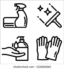 Simple set of cleaning related vector icons.