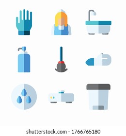 Simple Set Cleaning Vector Color Icons