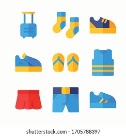 Simple Set Clothes Vector Color Icons. Color with Editable stroke