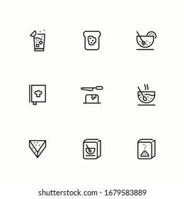 Simple Set of Coffee and Breakfast Vector Line Icons