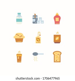 Simple Set of Coffee Shop Related Vector Flat Icons