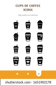 Juego simple de iconos de línea de vectores relacionados con el café y el té