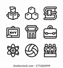 Simple Set Collage Vector line Icons