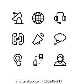 Simple Set of communication Related Vector Line Icons.