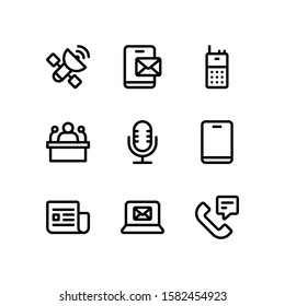 Simple Set of communication Related Vector Line Icons.