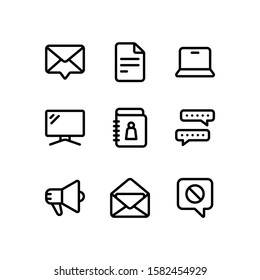 Simple Set of communication Related Vector Line Icons.