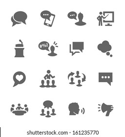 Simple set of communication related vector icons for your design.