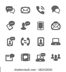 Simple set of communication related vector icons for your design