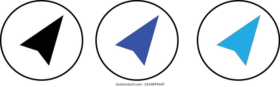 Simple set of compass icons. 