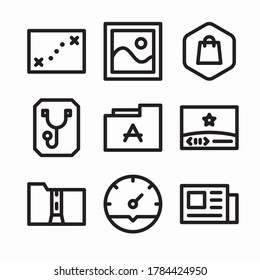 Simple Set Computer Function Vector line Icons