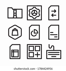 Simple Set Computer Function Vector line Icons