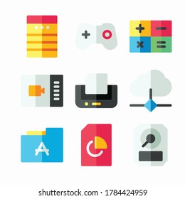 Simple Set Computer Function Vector line Icons
