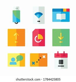 Simple Set Computer Function Vector Color Icons