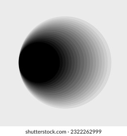 A simple set of concentric circles. Vector illustration of a minimalistic set of concentric circles. Sketch for creativity.