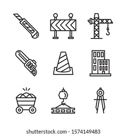 Simple Set of Construction Related Vector Line Icons. Editable Stroke. 48x48 Pixel Perfect.
