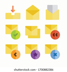 Simple Set Contact Communication Vector Color Icons. Color with Editable stroke