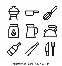 Simple Set Cooking Vector line Icons. Line with Editable stroke