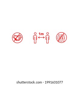 Simple Set of Coronavirus Safety Related Vector Line Icons