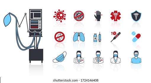 Simple Set of Coronavirus Vector Line Icons.