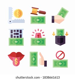 Simple Set Corruption Vector Color Icons