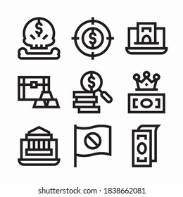 Simple Set Corruption Vector line Icons
