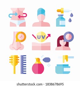 Simple Set of Cosmetology Vector Color Icons. Color with Editable stroke