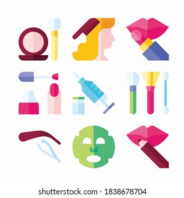 Simple Set of Cosmetology Vector Color Icons. Color with Editable stroke