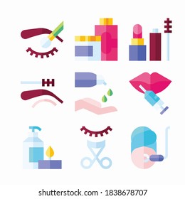 Simple Set of Cosmetology Vector Color Icons. Color with Editable stroke