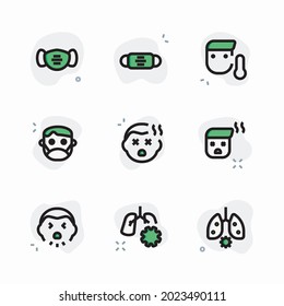 Simple Set Covid Vector Color Icons