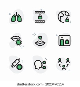 Simple Set Covid Vector Color Icons