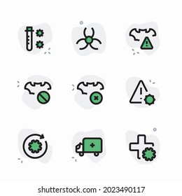 Simple Set Covid Vector Color Icons